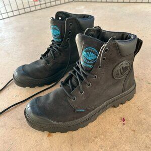 Palladium Pampa Sport Cuff Waterproof Lace Up Black Boots
